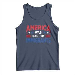 Funny America Was Built By Immigrants Tank Top Stars Stripes TS11 Navy Print Your Wear