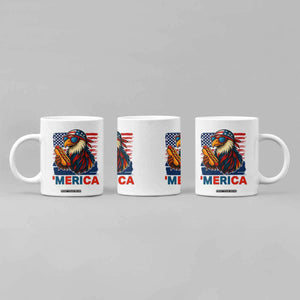 Funny American Eagle Eating Hot Dog Coffee Mug 4th Of July Party Patriotic USA Flag TS02 Print Your Wear