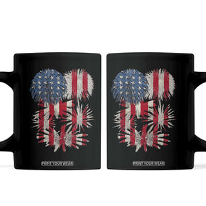 Funny American Fireworks Patriotic July 4th US Flag Coffee Mug TS11 Black Print Your Wear