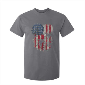 Funny American Fireworks Patriotic July 4th US Flag T Shirt For Kid TS11 Charcoal Print Your Wear