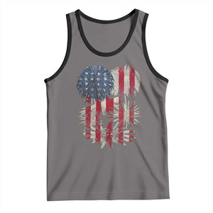 Funny American Fireworks Patriotic July 4th US Flag Tank Top TS11 Deep Heather Black Print Your Wear