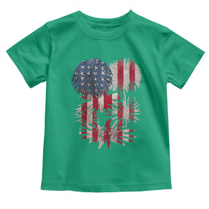 Funny American Fireworks Patriotic July 4th US Flag Toddler T Shirt TS11 Irish Green Print Your Wear