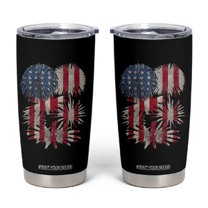 Funny American Fireworks Patriotic July 4th US Flag Tumbler Cup TS11 Black Print Your Wear