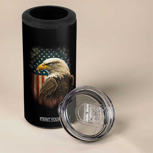 Funny American Flag Bald Eagle Patriotic 4th of July 4 in 1 Can Cooler Tumbler TS11 Print Your Wear