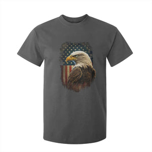 Funny American Flag Bald Eagle Patriotic 4th of July T Shirt For Kid TS11 Dark Heather Print Your Wear