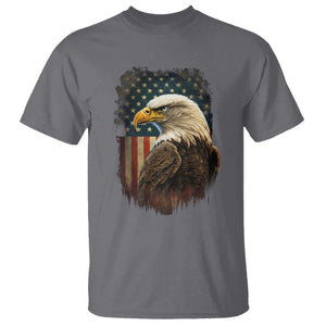 Funny American Flag Bald Eagle Patriotic 4th of July T Shirt TS11 Charcoal Print Your Wear