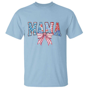 Funny American Patriotic Mama Coquette T Shirt 4th Of July Mother's Day TS11 Light Blue Print Your Wear