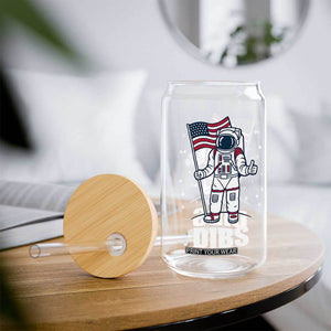 Funny Astronaut Dibs Moon Landing Glass Can Patriotic Space USA Meme for 4th of July TS10 Print Your Wear