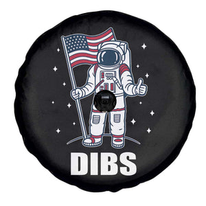 Funny Astronaut Dibs Moon Landing Spare Tire Cover Patriotic Space USA Meme for 4th of July TS10 Print Your Wear