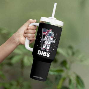 Funny Astronaut Dibs Moon Landing Tumbler With Handle Patriotic Space USA Meme for 4th of July TS10 Print Your Wear