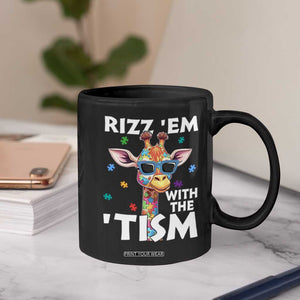 Funny Autism Giraffe Coffee Mug Rizz Em With The Tism TS02 Print Your Wear