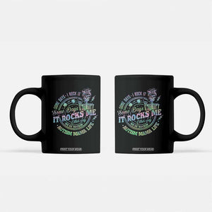 Funny Autism Mama Life Coffee Mug Some Days I Rock It Some Days It Rock Me Autism Awareness TS11 Black Print Your Wear