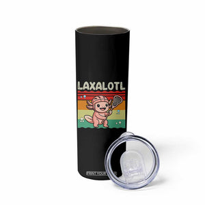 Funny Axolotl Lacrosse LAX Laxalotl Skinny Tumbler Lacrosse Player Retro Vintage TS11 Print Your Wear