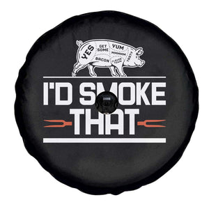 Funny BBQ I'd Smoke That Spare Tire Cover Chef Butcher Cook BBQ TS10 Print Your Wear