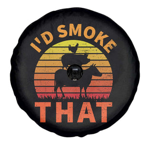 Funny BBQ Spare Tire Cover I'd Smoke That Barbecue Retro Grilling Gifts TS10 Print Your Wear