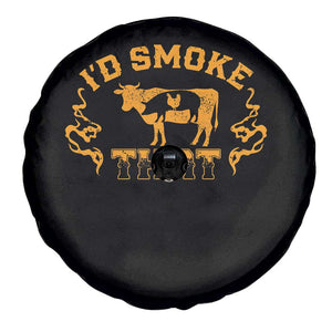 Funny BBQ Spare Tire Cover I'd Smoke That Chef Butcher Cook BBQ TS10 Print Your Wear