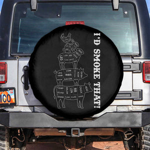 Funny BBQ Spare Tire Cover I'd Smoke That TS10 No hole Black Print Your Wear