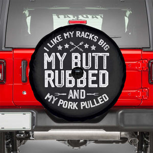 Funny BBQ Spare Tire Cover Pork Rub Smoking Meat Smoker Hilarious Grill Chef Grilling Gift TS10 Black Print Your Wear