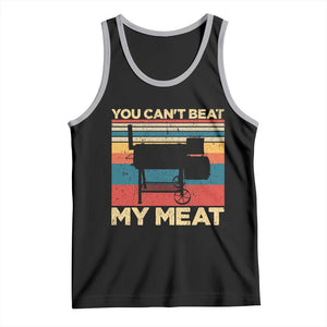 Funny BBQ Tank Top You Can't Beat My Meat Dad Grill Gift TS10 Black Athletic Heather Print Your Wear