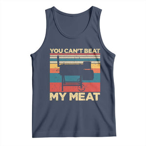 Funny BBQ Tank Top You Can't Beat My Meat Dad Grill Gift TS10 Navy Print Your Wear