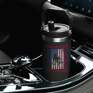 Funny Back Up Terry Put It In Reverse Flip Straw Tumbler Oh Lawd Jesus What Is You Doin TS11 Print Your Wear