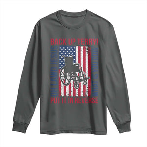 Funny Back Up Terry Put It In Reverse Long Sleeve Shirt Oh Lawd Jesus What Is You Doin TS11 Dark Heather Print Your Wear