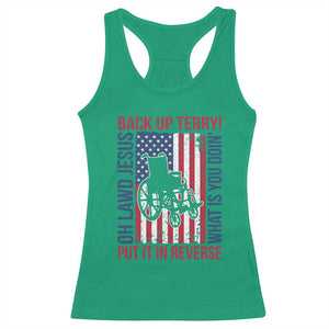 Funny Back Up Terry Put It In Reverse Racerback Tank Top Oh Lawd Jesus What Is You Doin TS11 Irish Green Print Your Wear