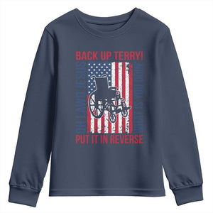 Funny Back Up Terry Put It In Reverse Youth Sweatshirt Oh Lawd Jesus What Is You Doin TS11 Navy Print Your Wear
