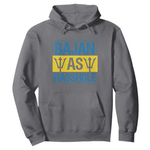 Funny Bajan As Rasshole Hoodie Barbados Flag With Barbados Tridents TS11 Charcoal Print Your Wear