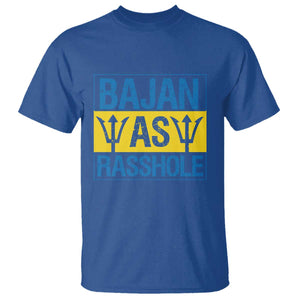 Funny Bajan As Rasshole T Shirt Barbados Flag With Barbados Tridents TS11 Royal Blue Print Your Wear