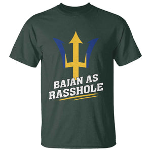 Funny Bajan As Rasshole T Shirt Barbados Tridents TS11 Dark Forest Green Print Your Wear