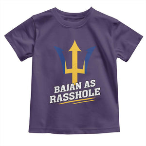 Funny Bajan As Rasshole Toddler T Shirt Barbados Tridents TS11 Purple Print Your Wear