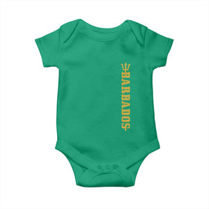 Funny Bajan Pride Barbados Trident Baby Onesie TS11 Irish Green Print Your Wear