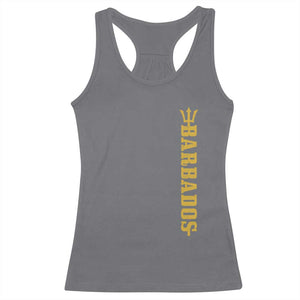 Funny Bajan Pride Barbados Trident Racerback Tank Top TS11 Charcoal Print Your Wear