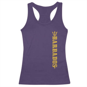 Funny Bajan Pride Barbados Trident Racerback Tank Top TS11 Purple Print Your Wear