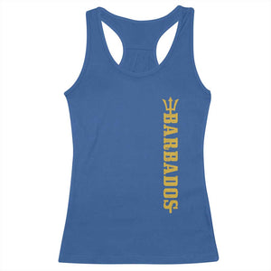 Funny Bajan Pride Barbados Trident Racerback Tank Top TS11 Royal Blue Print Your Wear
