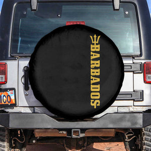 Funny Bajan Pride Barbados Trident Spare Tire Cover TS11 No hole Black Print Your Wear