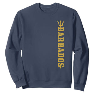 Funny Bajan Pride Barbados Trident Sweatshirt TS11 Navy Print Your Wear