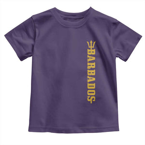 Funny Bajan Pride Barbados Trident Toddler T Shirt TS11 Purple Print Your Wear