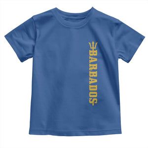 Funny Bajan Pride Barbados Trident Toddler T Shirt TS11 Royal Blue Print Your Wear