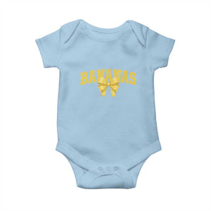 Funny Bananas Coquette Bow Baseball Player Baby Onesie TS11 Light Blue Print Your Wear