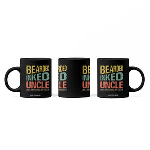 Funny Bearded Inked Uncle Like A Normal Uncle But Badass Coffee Mug Father's Day TS11 Print Your Wear