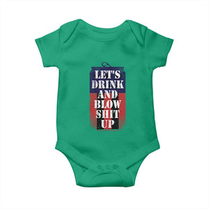 Funny Beer American Flag 4th of July Baby Onesie Merica Drinking USA TS10 Irish Green Print Your Wear