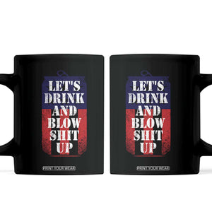 Funny Beer American Flag 4th of July Coffee Mug Merica Drinking USA TS10 Black Print Your Wear