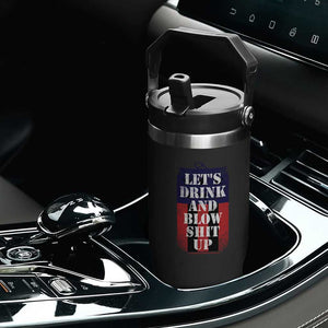 Funny Beer American Flag 4th of July Flip Straw Tumbler Merica Drinking USA TS10 Print Your Wear