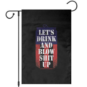 Funny Beer American Flag 4th of July Garden Flag Merica Drinking USA TS10 Black Print Your Wear
