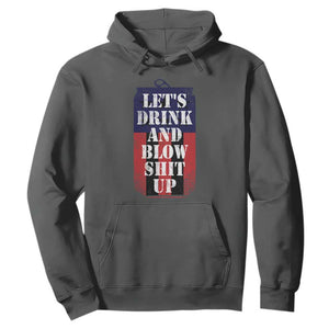 Funny Beer American Flag 4th of July Hoodie Merica Drinking USA TS10 Dark Heather Print Your Wear