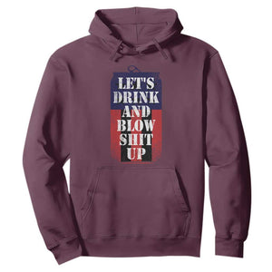 Funny Beer American Flag 4th of July Hoodie Merica Drinking USA TS10 Maroon Print Your Wear