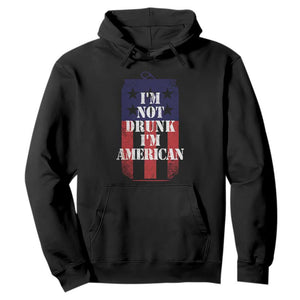 Funny Beer American Flag 4th of July Hoodie Not Drunk I am American Merica USA TS10 Black Print Your Wear