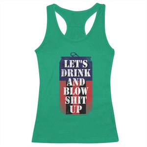 Funny Beer American Flag 4th of July Racerback Tank Top Merica Drinking USA TS10 Irish Green Print Your Wear